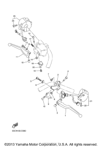 XVS650A Рулевые переключатели