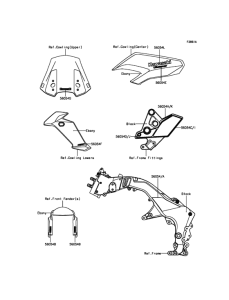 KLZ1000 Decals(Black)(CA,US)