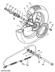 WR250Z Переднее колесо