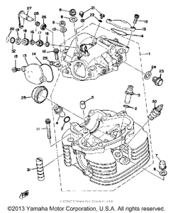 XT500E Головка цилиндров