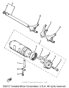 XJ750RH Shift cam-fork