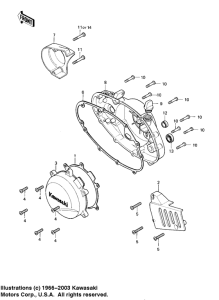 KE175 Крышки двигателя