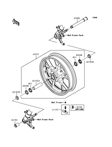 ZG1400 Переднее колесо