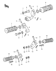 KZ400 Подножки