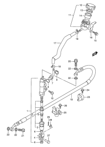 DR350 Задний тормозной цилиндр