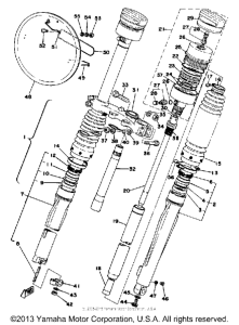 YZ125X Передняя вилка