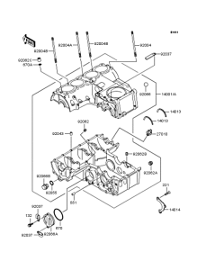 ZR750 Картер двигателя