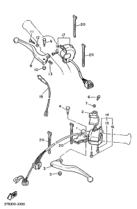 XT600E Handle switch. lever