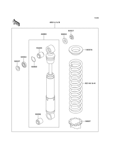 KX60 Абсорбер удавный в сборе задний