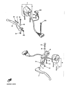 FZ600 Handle switch. lever