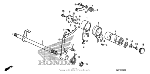 CRF70F Вилка переключения передач