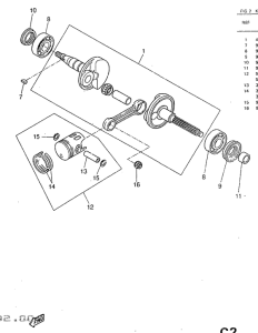 YQ50 Коленчатый вал и поршни
