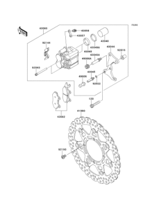 KLX250 Передний тормоз