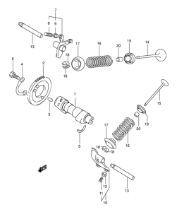 AN400 Распред вал / клапана