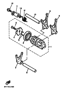 XT550 Shift cam. fork