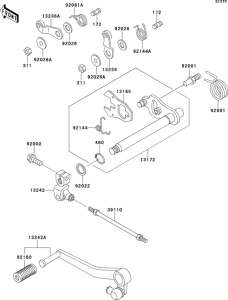ZR1100 Механизм переключения передач