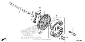 VT750C2B Rear brake panel (1)