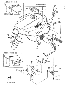 FZR1000 Топливный бак
