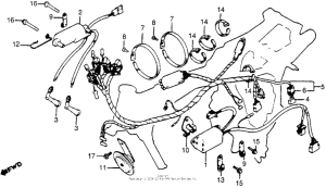 CM400 Wire harness + ignition coil + c.d.i. unit