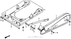 CB125S Swingarm + chain case