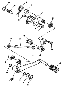 XS1100 Shift shaft. pedal