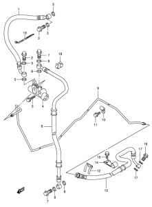 AN400 Задние тормозные трубки