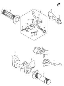 RM-Z450 Рулевой рычаг