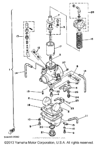 YZ125J Карбюратор