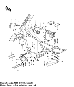 KE125 Frame / frame fittings
