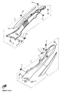 XJ600S Side cover  /  oil tank