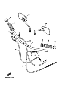 XV400 Рулевой рычаг кабель