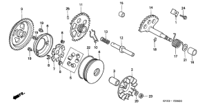 SA75 Drive face /  kick starter spindle