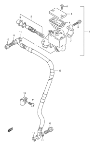 DR125 Передний тормозной цилиндр