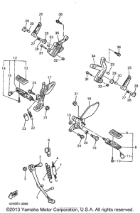 YZF600RKC Подножки
