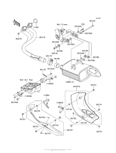 KLE650 Глушитель
