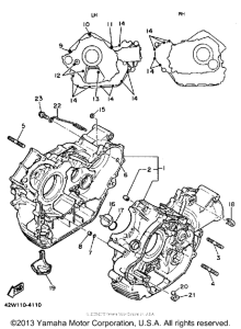 XV700SS Картер двигателя