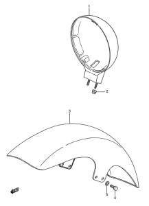 LS650 Headlamp housing - front fender