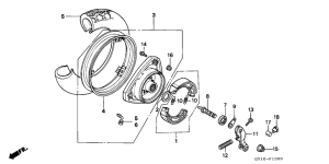 SA50 Rear wheel complete assy