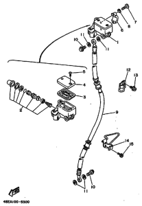 XT225 XT225G Передний тормозной цилиндр