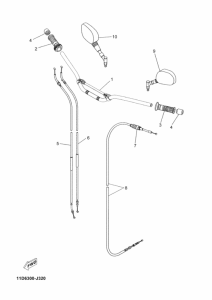 XT660Z Steering handle & cable