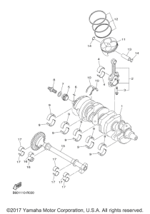 YZF-R1S Коленчатый вал и Поршень