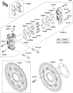 ZX1400 Передний тормоз