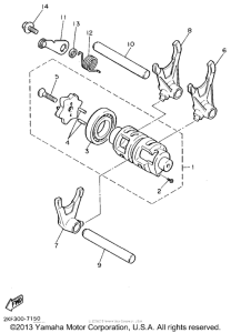 XT600EF Вилки переключения