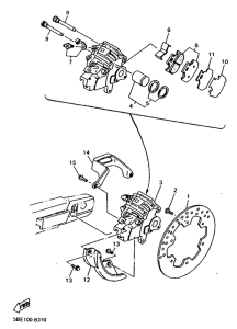 WR400F Задний суппорт