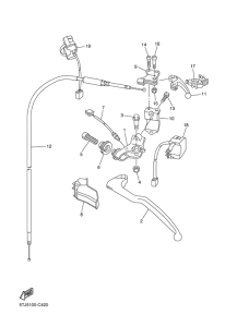 WR250FT Handle switch & lever