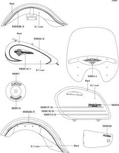  Decals(red / silver)(vn1500-l2h)