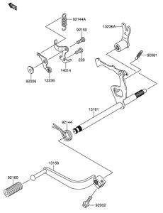DR-Z110 Переключатель передач