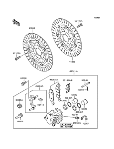 ZR400 Передний тормоз