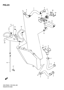 GSX-R600 Радиатор hose