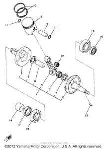 YZ80G Crankshaft-piston